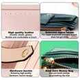 thumbnail image 3 of Carteras pequeñas para mujer, tarjetero plegable delgado, bolsillo minimalista con cremallera, 3 of 5