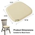 thumbnail image 4 of Chair Cushions for Dining Chairs 6 Pack, Non Slip Indoor Chair Pads, U-Shaped Seat Cushions, 15 x 16 Inches, Black, 4 of 7