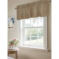 thumbnail image 6 of Valances for Windows Brown Linen Rod Pocket Cafe Window Treatments Valance Curtains for Kitchen Bathroom Laundry Basement Windows 56"x16", 6 of 9