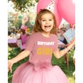 thumbnail image 2 of Birthday Girl Youth Gold Crown Tiara Youth Kids T-Shirt X-Large Heather Mauve, 2 of 5