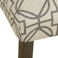 thumbnail image 5 of Parson Dining Chairs with Trellis Patterned Fabric Upholstered Seating, Beige and Gray, Set of Two, 5 of 10