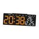 thumbnail image 2 of Reloj despertador digital multifuncional de diseño moderno con 2 configuraciones de alarma LED digital Concha negra, 2 of 9