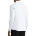 thumbnail image 3 of INSPIRE CHIC Men's Long Sleeve Button Down Solid Color Business Formal Dress Shirt S White, 3 of 4