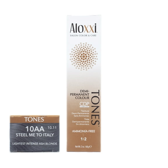 Aloxxi Tones Demi Permanent Colour 10AA Steel Me To Italy 2oz/60g