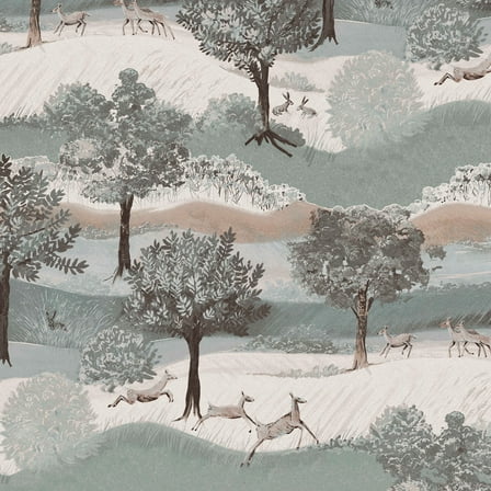 Laura Ashley Hartingdon Jade Green Wallpaper