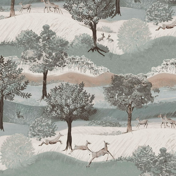 Laura Ashley Hartingdon Jade Green Wallpaper