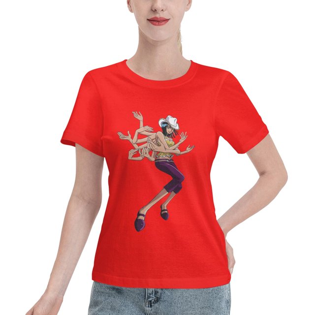 T-Shirt Basique à Manches Courtes pour Femme une Pièce Robin