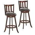thumbnail image 1 of Costway Set of 2 31'' Swivel Bar stool Leather Padded Dining Kitchen Pub Bistro Chair, 1 of 9