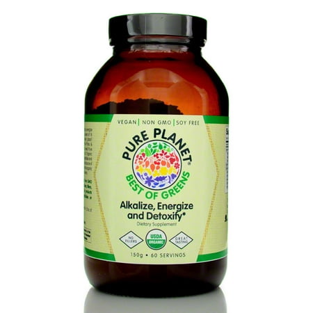 Pure Planet Organic Best of Greens, 5.3 oz (Best Tasting Greens Powder)