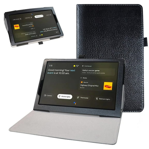 Labanema 10.1" Lenovo Yoga Smart Tab YT-X705F Case, PU Leather Folio Stand Protective Case, Cover for 10.1" Lenovo Yoga Smart Tab YT-X705F (Black)