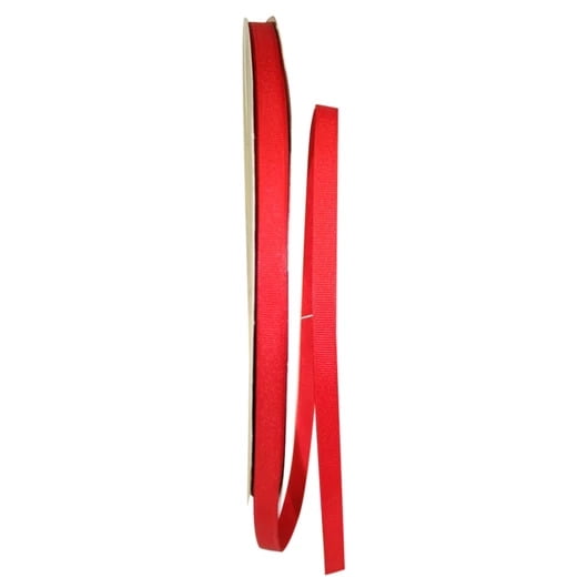 Polypropylene Grosgrain Ribbon, 0.375in x 100 yards, Red
