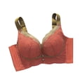 thumbnail image 2 of Xdegoge Full Figure Bras for Women Floral Lace Underwire Support with Side Smoothing Wings Elegant Lift Balconette Bra Wide Adjustable Straps Flattering Everyday Bras, 2 of 7
