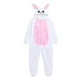 thumbnail image 2 of Boys Girls Rabbit Animal Onesie Hooded Full Zip Plush Jumpsuit with Ears & Tail Casual Sizes,18-24 Months, 2 of 4