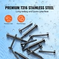 thumbnail image 4 of VEVOR 30 Pack Invisible Cable Railing kit, T316 Stainless Steel 1/8" Invisible Receiver and Swage Stud End for Cable Railing, Swage Tensioner 1/8" for Wood/Metal Post, Cable Railing Hardware, Black, 4 of 9
