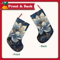 thumbnail image 2 of Salouo Blue Golden Dream Lotus Print Christmas Decorations Stockings 1 Pack 18'' Xmas Stockings Holiday Stocking Personalized Farmhouse Decor for Home Family Party Tree, 2 of 7