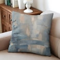 thumbnail image 4 of Exquisite Blue Decorative Pillows, 18x18 Inch, Set of 2 | Modern Abstract Oil Painting Art Design | Blue and White Pillow Covers for Couch or Bedroom Decor, 4 of 7