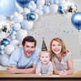 thumbnail image 5 of Kit de arco de guirnalda de globos azules, 107 piezas, kit de guirnalda de globos azules, blancos y plateados, decoración con globos de confeti, 5 of 5