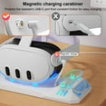 thumbnail image 6 of Charging Dock for Meta Quest 3/Quest 3S, Magnetic Charging Station for Oculus Quest 3 VR Headset & Controllers, with 2 Rechargeable 2100mAh Batteries, USB-C Charger and Cable, Supports LED Indicator, 6 of 7