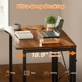 thumbnail image 4 of Folding Desk for Small Spaces  Inch Foldable Computer Table  for Home Office  Study  Bedroom  Dorm  Space Saving  Small Writing Work Office Computer Desk  Easy to Fold  Rustic, 4 of 9