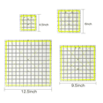 thumbnail image 2 of 4 PCS Quilting Ruler, Square Quilting Rulers Fabric Cutting Ruler Acrylic Quilters Rulers Clear with Non Slip Rings, 2 of 6