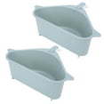 thumbnail image 4 of Eddwiin 2 uds, Forma triangular, fregadero de cocina, esquinero, escurridor, organizador de almacenamiento de esponja, 4 of 5
