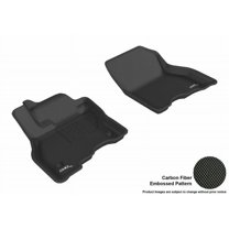 3D MAXpider 2013-2019 Fits Nissan Leaf Kagu 1st Row Black Carbon Fiber Embossed Pattern Floor Mat L1NS09311509