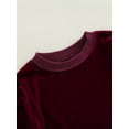 thumbnail image 5 of TSEXIEFOOFU Baby Girl Velvet Patchwork Crew-Neck Long Sleeve Sweatshirt + Casual Pants Set, 5 of 9