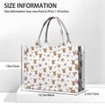 thumbnail image 3 of Large Capacity Tote Bag,White Highland Cow Flower Pattern Handbag Fashion Luxury Tote Bag,15.7"x13"x 5.1" Inches,Laptop Compatible, 3 of 6