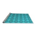 thumbnail image 2 of Ahgly Company Machine Washable Indoor Square Abstract Light Blue Contemporary Area Rugs, 4' Square, 2 of 4