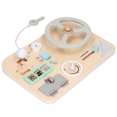 thumbnail image 4 of Wooden Steering Wheel Toy, Wooden Dashboard Toy Beech Color Matching Arouse Interest  For Kids For Home, 4 of 8