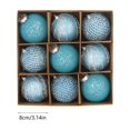 thumbnail image 3 of PATLOLLAV Blue Glitter Christmas Hanging Ornament Ball,3.14 Inch Christmas Balls 12pcs Set Christmas Balls Sequins Lace Christmas Decoration Balls Christmas Gift Balls Christmas Tree Decoration, 3 of 5