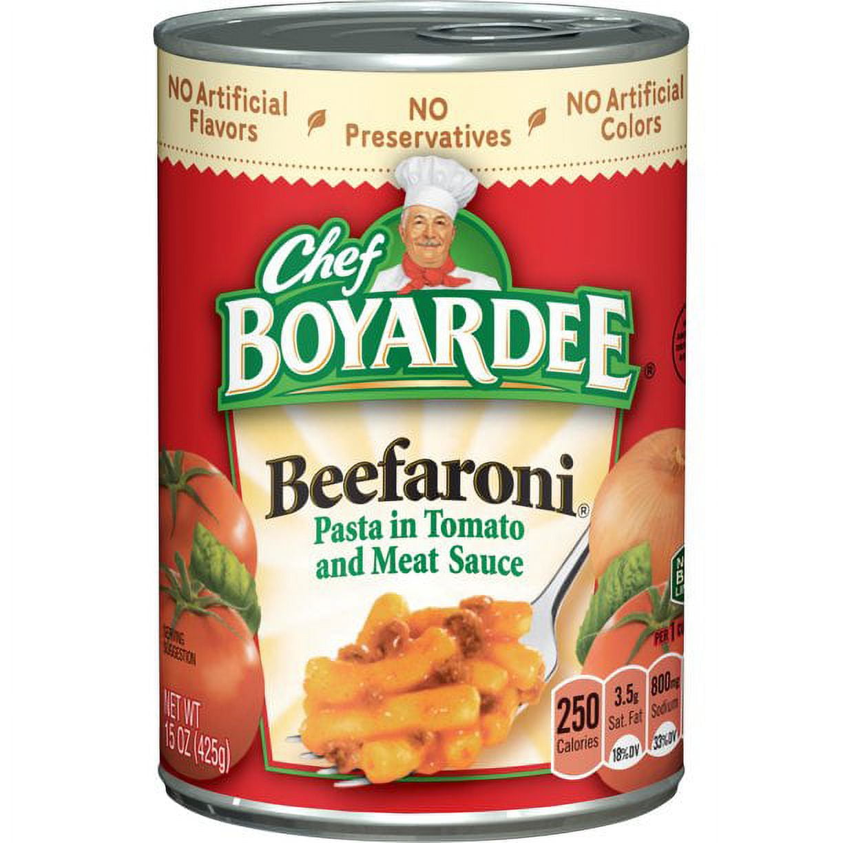 Chef Boyardee Beefaroni, Microwave Pasta, Canned Food, 15 oz (Pack of 6)
