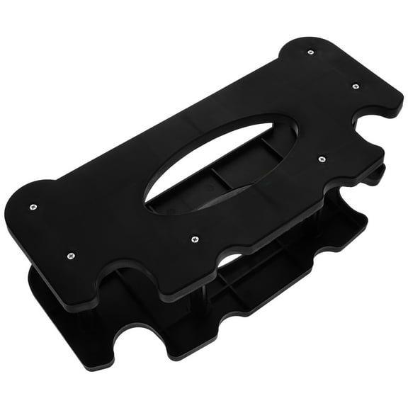 BESTONZON Black Plastic Dumbbell Rack Organizer Heavy Duty Weight Holder Safe for Home Workouts