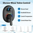 thumbnail image 6 of CASAINC Matte Black 10 in. Wall Mount Handheld Shower Head with 2-Spray Pattern, 1.8 GPM, 6 of 11