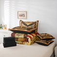 thumbnail image 6 of Manfei Retro Bald Eagle 7-Piece King Bedding,Vintage Us Flag King Bed in a Bag,Brown,Black Reversible, 6 of 7