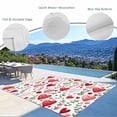 thumbnail image 3 of Valentine's Day Outdoor Rug for Patio/Deck/Porch, Non-Slip Large Area Rug 5 x 7 Ft, Pink Red Love Heart Spring Green Botanical Indoor Outdoor Rugs Washable Area Rugs, Camping Rug Carpet Runner, 3 of 8
