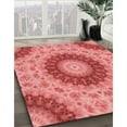 thumbnail image 3 of Ahgly Company Machine Washable Indoor Square Transitional Ruby Red Area Rugs, 5' Square, 3 of 7