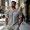 thumbnail image 5 of CCRFTGI Mens Shirts Big and Tall Short Sleeve Crew Neck T-Shirts Summer Athletic Lightweight Tee Shirts for Men with Pocket Gray L, 5 of 7