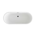 thumbnail image 5 of Elegant Kitchen & Bath BT10671GW-MBK 71 in. Soaking Bathtub, Glossy White with Matte Black Trim, 5 of 7