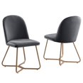 thumbnail image 1 of Sunland 2-piece Upholstered Velvet Side Chairs in Gray, 1 of 2