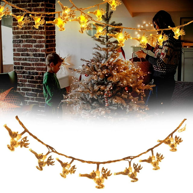 Luces Led de Reno para Árbol de Navidad | Decoración Festiva para Interiores | Luz de Colores Usb | Wxa251010001A