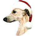 thumbnail image 2 of CafePress - Fawn Whippet Santa -  Round Wood Ornament 4", 2 of 2
