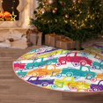 thumbnail image 5 of Xecao Colorful Car Pattern Christmas Tree Skirt Round Xmas Tree Mat Base Cover for Holiday Home Decorations-36", 5 of 6
