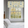 thumbnail image 3 of Seasonal Botanical Blooms Curtain Valances for Windows, Blue Yellow Flowers Kitchen Valance Window Treatment, Light Filtering Block Curtains for Bathroom/Bedroom/Living Room 54'' x 18'', 3 of 9