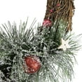 thumbnail image 5 of Northlight Ornaments, Pine Needles and Stars Frosted Small Artificial Christmas Half Wreath - 13.75", 5 of 5