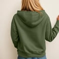 thumbnail image 5 of Towmus Half Boutton Womens Hoodies Solid Color Drawstring Casual Hooded Sweatshirts for Woman with Pocket, 5 of 6