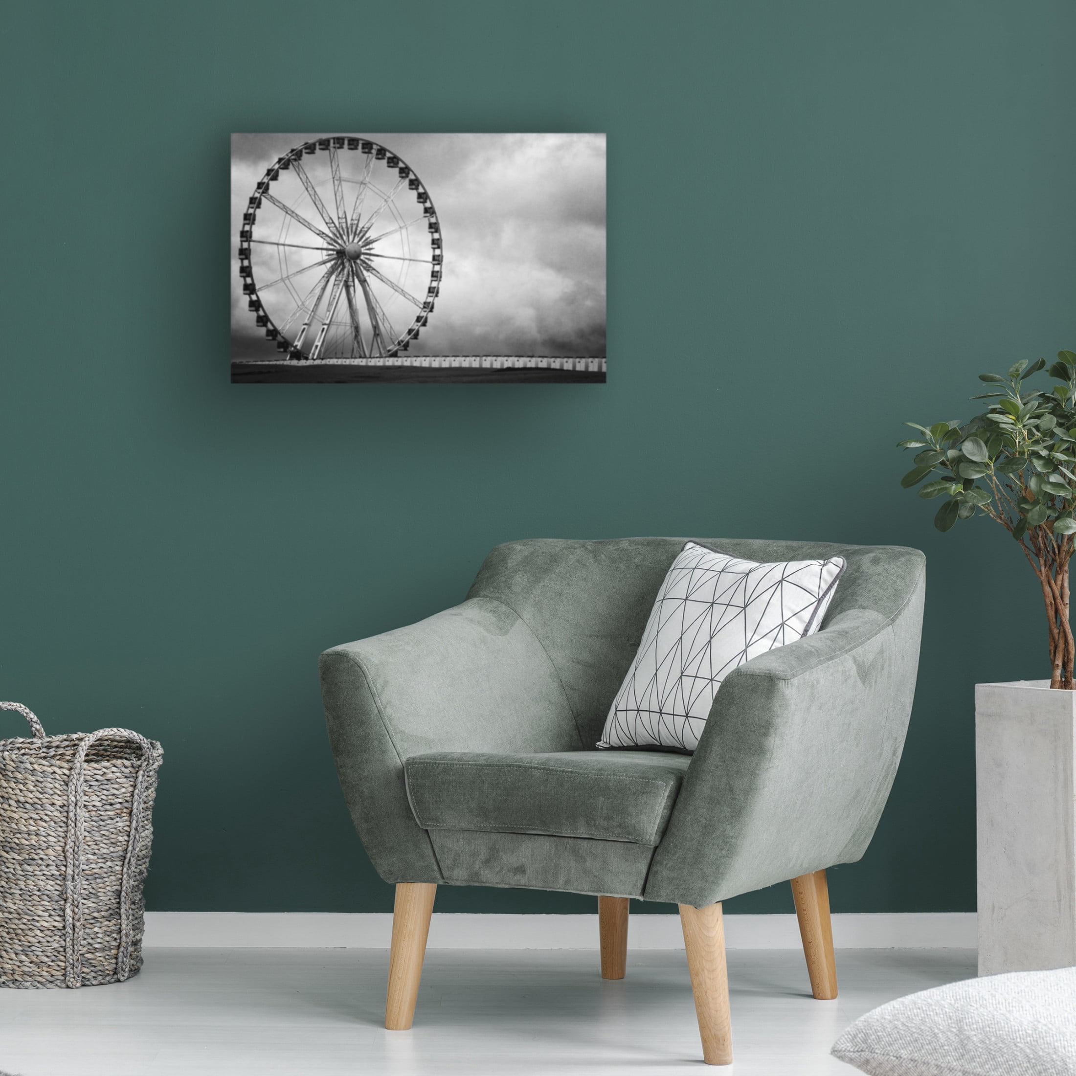 Canvas Wall Art - Jef Flour 'Cabins And Cabins' Wall Art for Living Room, Bedroom, or Office D?cor by Trademark Fine Art - 47 x 30 Inches
