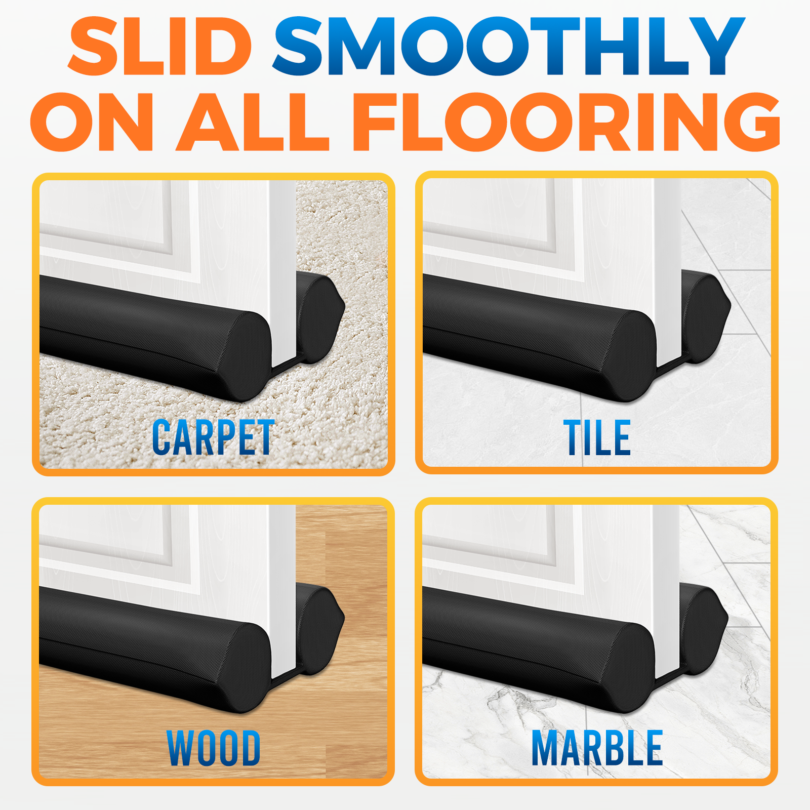 Comfyanno Under Door Draft Stopper Black photo 6
