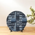 thumbnail image 6 of Kdxio Snowflake Vintage Pattern Bone China Decorative Plate Ceramic Decorative Plate for Home Office Wall Stand Decorative Plates for Home Bedroom-6in, 6 of 6