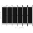 thumbnail image 4 of vidaXL 6-Panel Room Divider Black 240x180 cm, 4 of 4